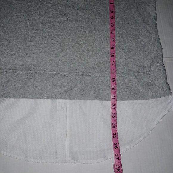 TOMMY HILFIGER WOMEN'S COTTON BLEND LAYERED LOOK SHIRT - Picture 4 of 11